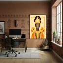 Ver imagem 2 de Quadro Decorativo Oxum a Orixá Das Águas Doces - 70x50cm:moldura Preta