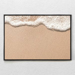 Quadro Decorativo Beira Mar Tela Horizontal Com Moldura e Sem Vidro 80X120