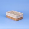 Cesto Multiuso Retangular de Bambu com Forro 29cm - Oikos - 3