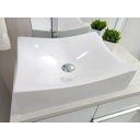 Ver imagem 2 de Cuba Apoio / Pia Banheiro Folha 44cm X 35,5cm Macaé Branco