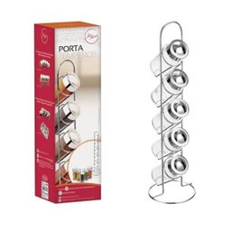 Porta Condimento Temperos 5 Peças com Suporte de Metal Vertical - 2