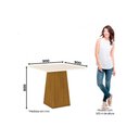 Ver imagem 3 de Mesa de Sala Jantar Dora + Tampo Madeirado 90x90cm Nature/off White - Henn