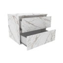 Ver imagem 2 de Balcão p/ Banheiro Suspenso BN3607 2 Gavetas cor Branco - Tecno Mobili