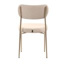 Ver imagem 4 de Kit 04 Cadeiras Sala de Jantar Lavínia Estofada Base Champagne Bouclê Bege - Desk Design
