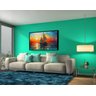 Quadro Decorativo Abstrato Canvas com Moldura Filete Barco Oceano Salas Gg - 2