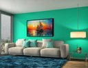 Ver imagem 2 de Quadro Decorativo Abstrato Canvas com Moldura Filete Barco Oceano Salas Gg
