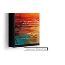 Ver imagem 3 de Quadro Decorativo Abstrato Canvas com Moldura Filete Barco Oceano Salas Gg
