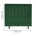 Ver imagem 3 de Cabeceira Estofada Kiara 195cm King Size para Cama Box Quarto Suede Verde - Ahazzo Móveis