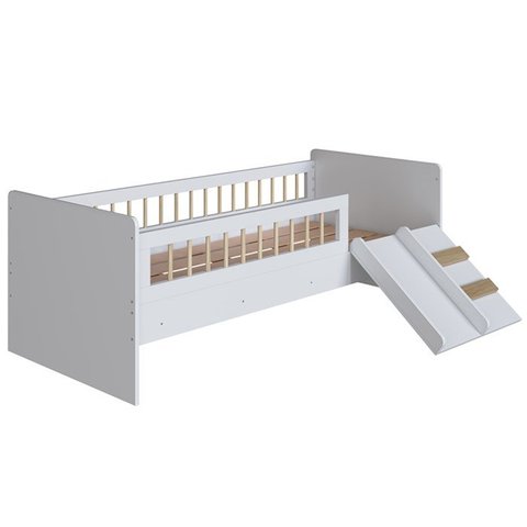 Cama Montessoriana Escada e Escorrega Aft010 Branco Comm