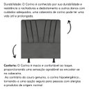 Ver imagem 5 de Cabeceira Estofada Cama Casal Queen Size 160 Cm Malu Corino:cinza