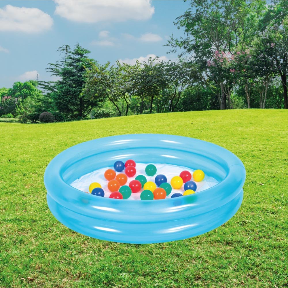 Piscina de Bolinhas Inflável Infantil 25 bolas 120 Litros Jilong - Azul - 4