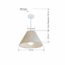 Ver imagem 3 de Lustre Pendente Cone Md-4078 Cúpula em Tecido 25/40x15cm Rustico Bege - Bivolt