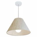 Ver imagem 1 de Lustre Pendente Cone Md-4078 Cúpula em Tecido 25/40x15cm Rustico Bege - Bivolt