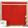 Cortina Camille 4,00m x 2,70m - Tecido Gorgurinho - Vermelho - 1