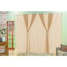 Cortina Rafaela para Sala Quarto 4 Metros Palha/ Avelã - 1