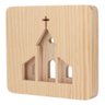 Luminária de Mesa Abajur Led Lotus Decor Lumi03 Igreja Pinus - 3