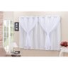 Cortina C/Voil Corta Luz Blackout Blecaute 2,80x1,60 Branca - 1
