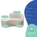 Ver imagem 6 de Kit Divã Recamier Orgânico Marrocos 160cm Lado Esquerdo e 2 Poltronas Amore Linho
