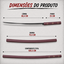 Ver imagem 4 de Katana Shirasaya Sakata Gintoki Gintama Lâmina de Metal com Bainha e Suporte 100,5 cm
