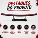 Ver imagem 6 de Katana Shirasaya Sakata Gintoki Gintama Lâmina de Metal com Bainha e Suporte 100,5 cm