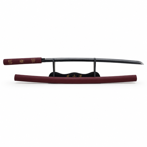 Katana Shirasaya Sakata Gintoki Gintama Lâmina de Metal com Bainha e Suporte 100,5 cm