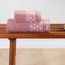 Ver imagem 1 de Jogo Toalha Banho Rosto 5 Peças 100% Algodão Gigante Peti Poá:rosê