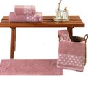 Ver imagem 5 de Jogo Toalha Banho Rosto 5 Peças 100% Algodão Gigante Peti Poá:rosê