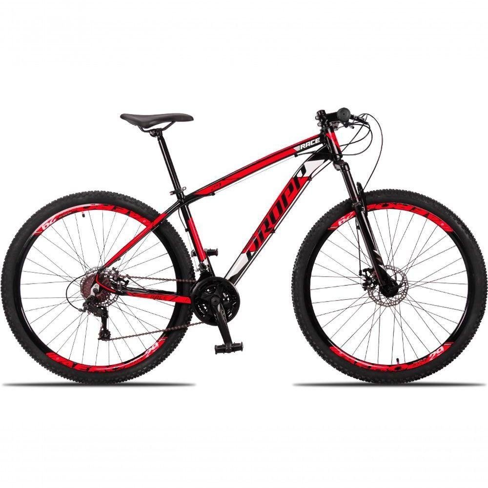 Bicicleta Aro 29 Dropp Race 24 Vel Câmbio Traseiro Shimano Freio a Disco Bike Mtb Alumínio Preto+ - 1