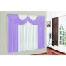Cortina Paris para Sala Quarto 3 Metros Lilás/ Branco - 1