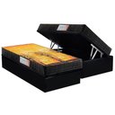 Ver imagem 1 de Cama Box Baú Solteiro: Colchão Ortopédico D Angelis Anjos D28 / Ag65 Pantanal Black + Base Crc