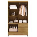 Ver imagem 5 de Guarda Roupa Solteiro 103cm com Espelho Ideal Nature - Vila Rica