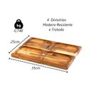 Ver imagem 2 de Tábua de Frios Petisqueira Retangular 4 Divisórias 25x35cm Libaneza 94043lb