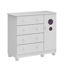 Ver imagem 6 de Kit Berço e Cômoda Peroba Bolinha Cor Branco Quarto Infantil