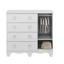 Ver imagem 7 de Kit Berço e Cômoda Peroba Bolinha Cor Branco Quarto Infantil