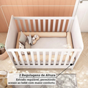 Ver imagem 4 de Kit Berço e Cômoda Peroba Bolinha Cor Branco Quarto Infantil