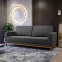 Ver imagem 2 de Sofá Kayrós 1,45M 2 Lugares D05 Linho Chumbo - Mpozenato