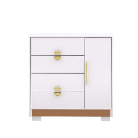 Comoda Sapateira Ilha Bela Branco/camarim - Vila Rica Móveis