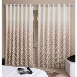 Cortina Pantex Linho Ombré Nude 4,20m x 2,30m Bella Janela - 1