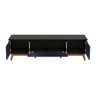Rack Kappesberg 3 Portas Preto Fosco/azul Profundo 180cm - 8