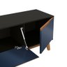 Rack Kappesberg 3 Portas Preto Fosco/azul Profundo 180cm - 6