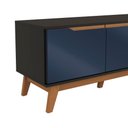 Ver imagem 5 de Rack Kappesberg 3 Portas Preto Fosco/azul Profundo 180cm