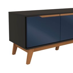 Rack Kappesberg 3 Portas Preto Fosco/azul Profundo 180cm - 5