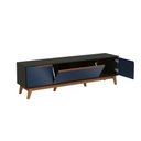 Ver imagem 7 de Rack Kappesberg 3 Portas Preto Fosco/azul Profundo 180cm