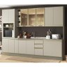 Cozinha Completa 8 Peças Connect Duna/cristal com Aéreo Vidro e Rodapé - Móveis Henn - 2