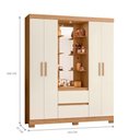 Ver imagem 2 de Guarda Roupa Casal Flora 4 Portas 2 Gavetas MDP Freijó Off White Albatroz Móveis