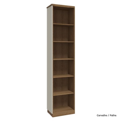 Módulo Cantoneira Lateral 245cm Altura Rimo Setiba - Carvalho/palha