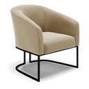 Ver mais imagens de Sofá Namoradeira e 2 Poltronas Base Industrial Preto Stella Suede D03 - D'Rossi Cor Marrom Rato
