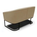 Ver imagem 4 de Sofá Namoradeira e 2 Poltronas Base Industrial Preto Stella Suede D03 - D'Rossi Cor Marrom Rato