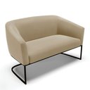 Ver imagem 6 de Sofá Namoradeira e 2 Poltronas Base Industrial Preto Stella Suede D03 - D'Rossi Cor Marrom Rato