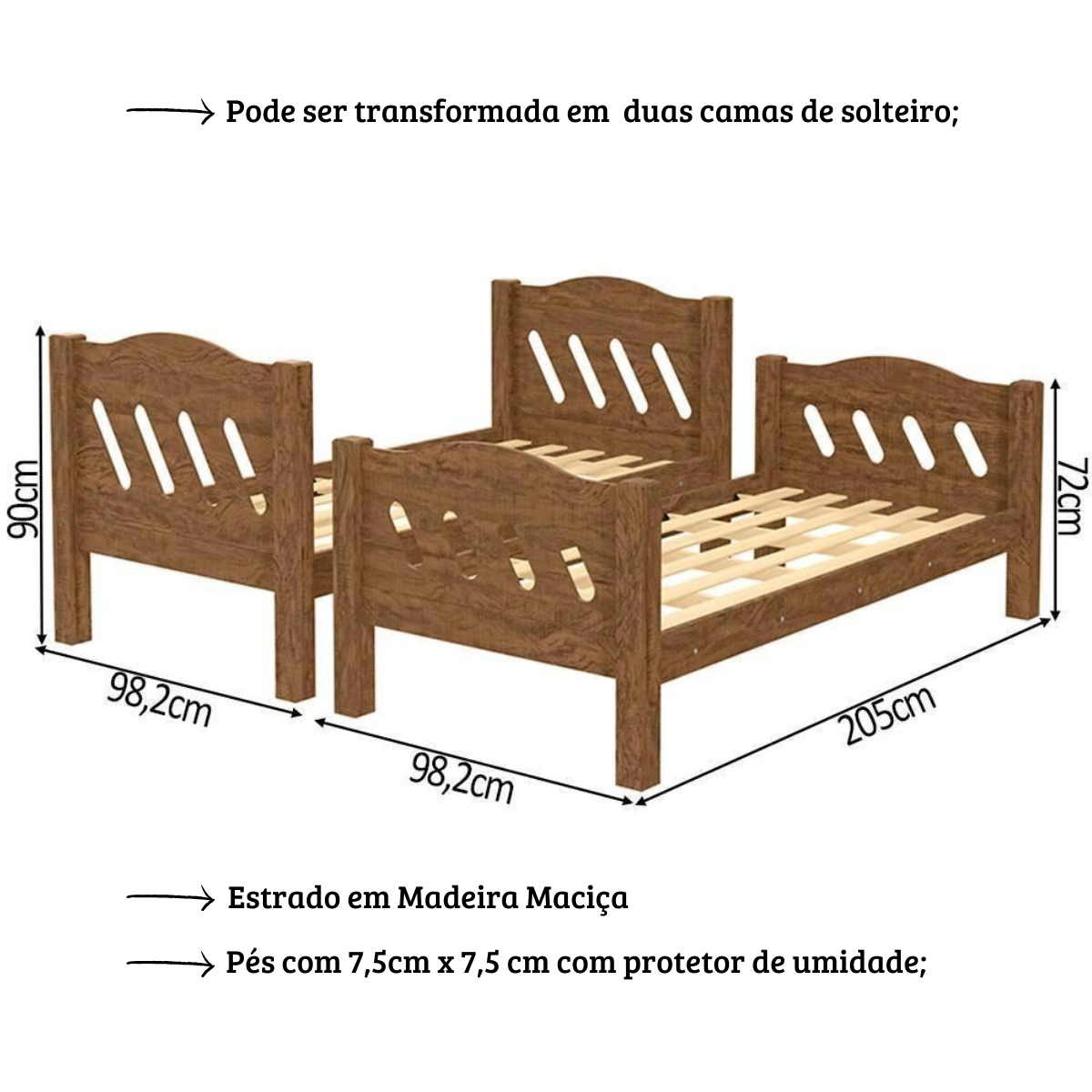 Beliche C/ Estrado e Escada Reforçado Pérola C/ 2 Colchões Probel D20 - 5